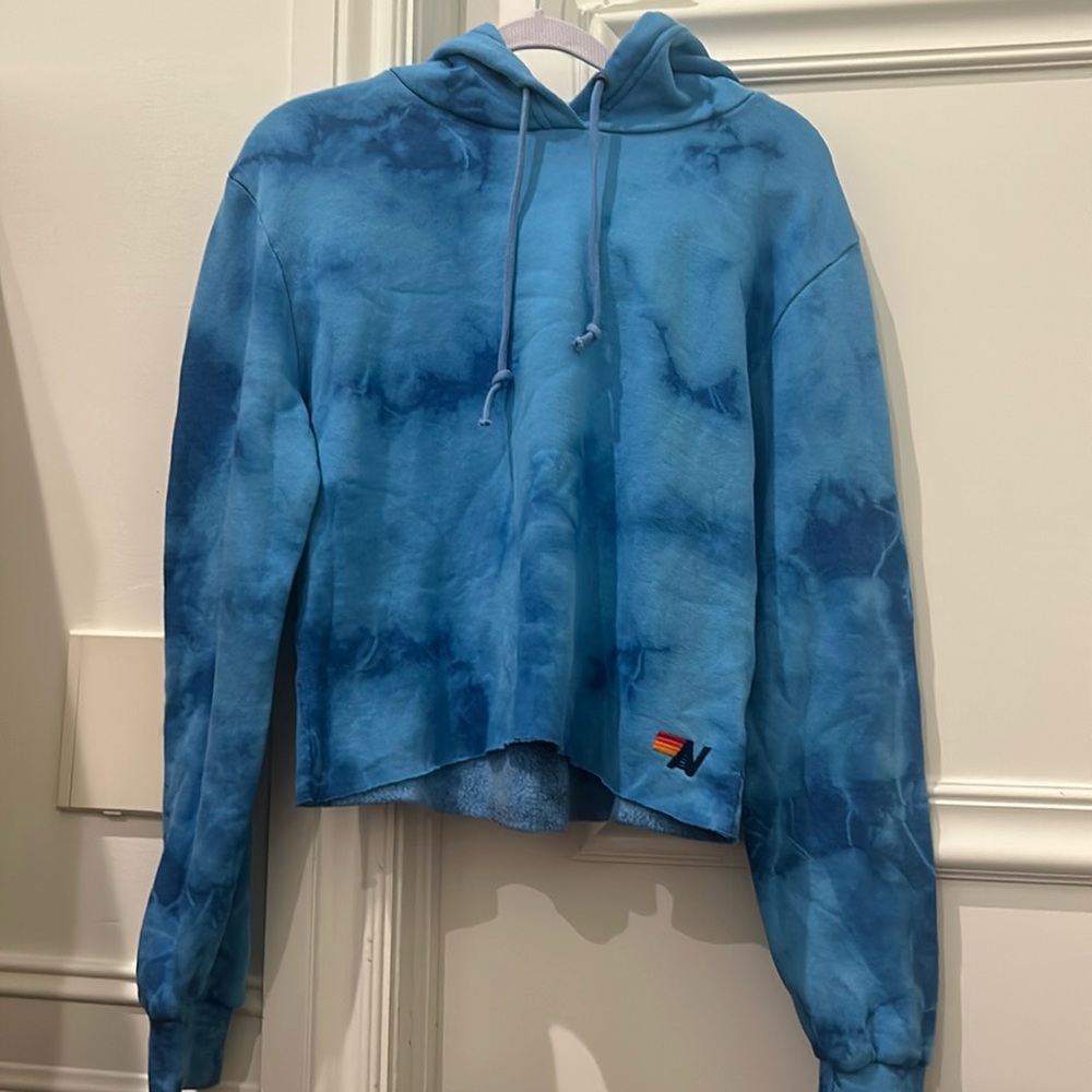 Aviator nation tie die blue sweat set